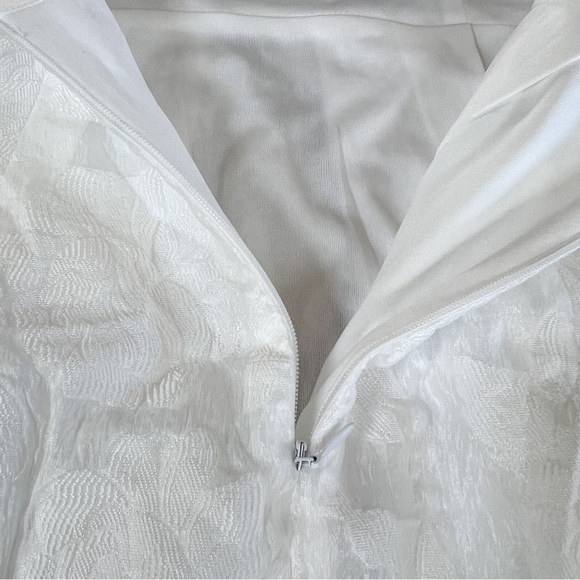 Lulus From this Day White Floral Jacquard Strapless Midi Dress Size Small - Picture 8 of 13